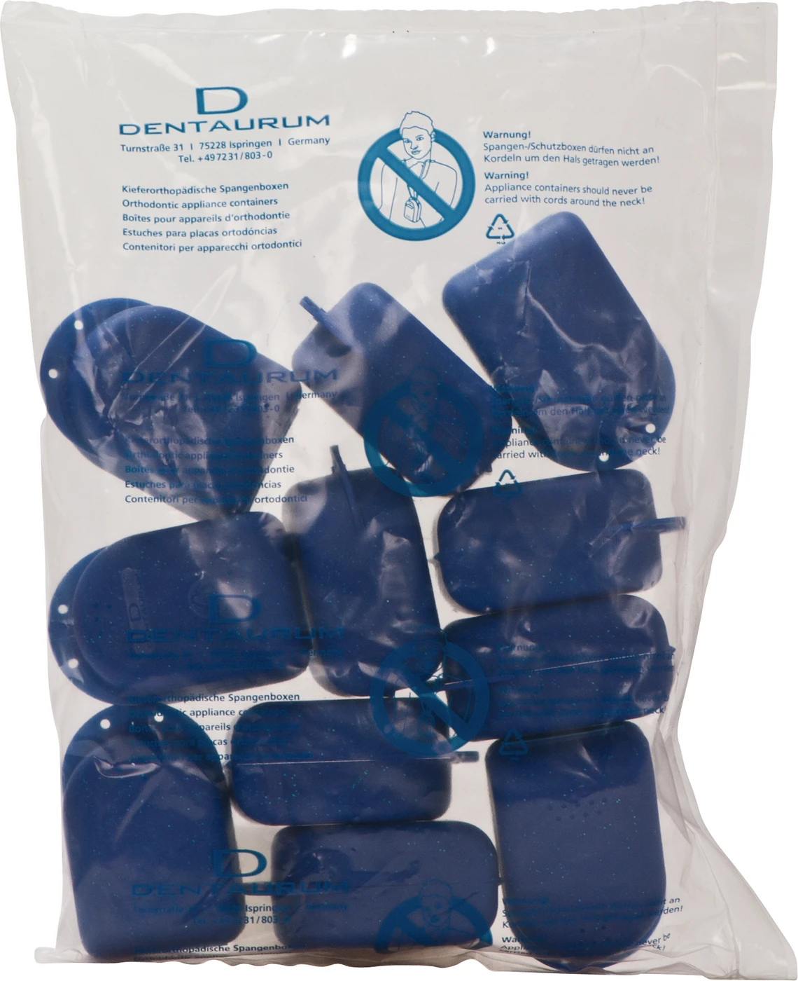 Spangenbox Packung 10 Stück blau, maxi
