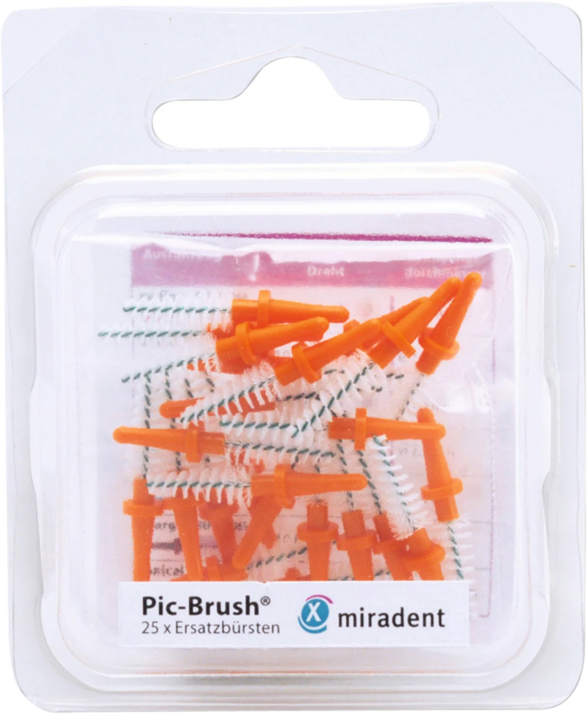 Pic-Brush® Ersatzbürsten Packung 25 Stück, orange, Ø 2,5 - 5,5 mm