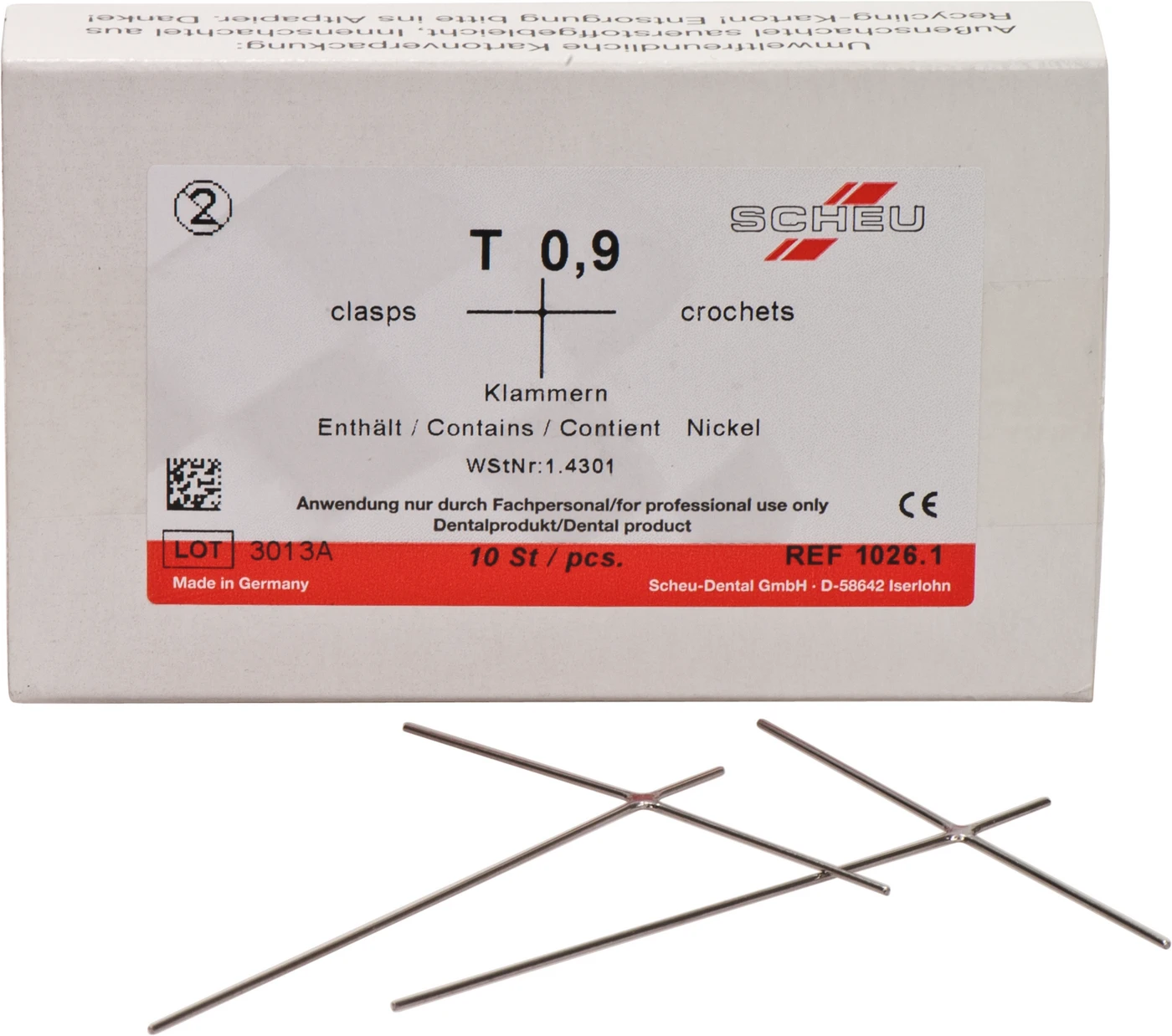 Klammerkreuze Packung 10 Stück T, Ø 0,9 mm