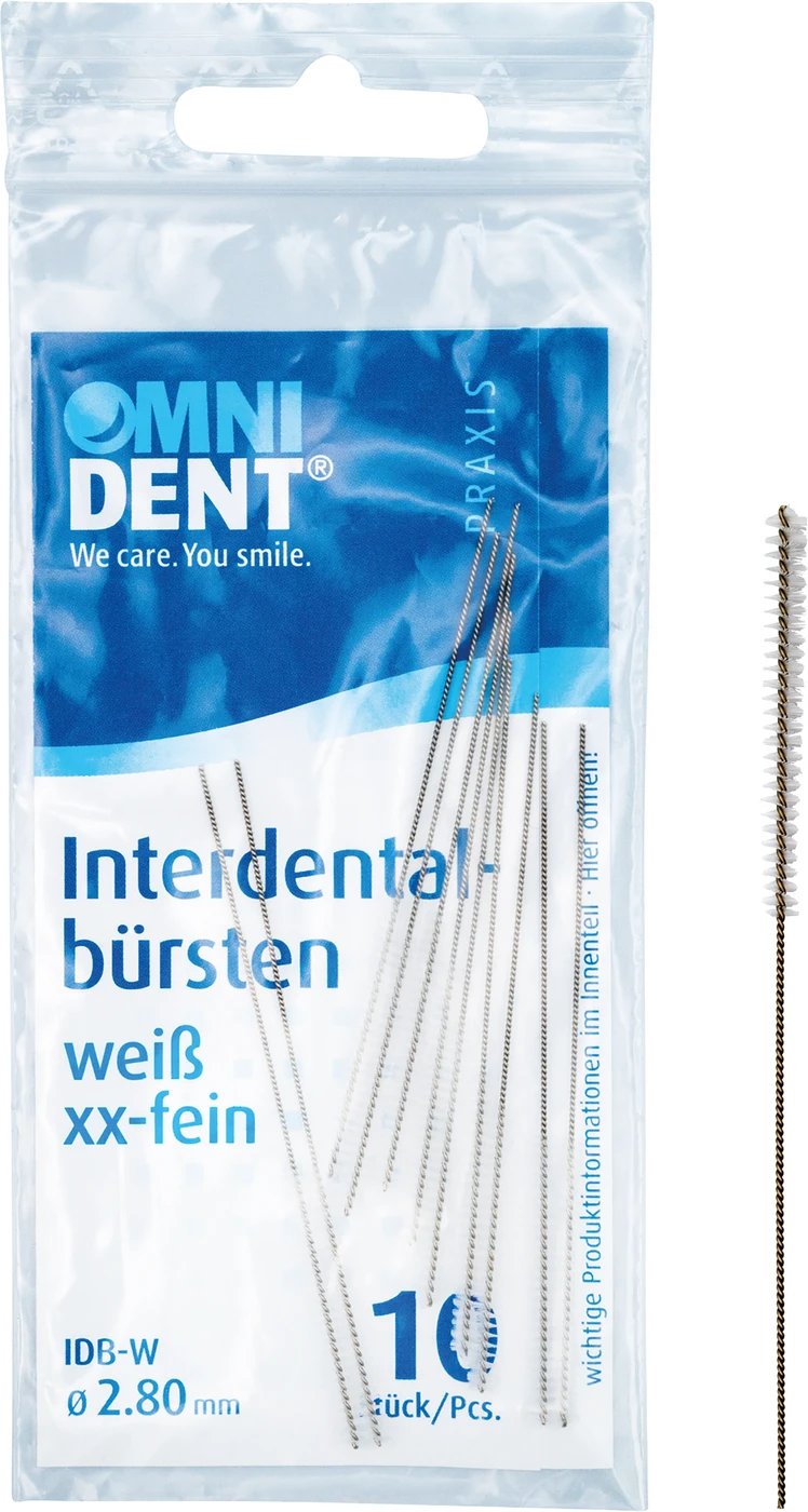 Interdentalbürsten Beutel 10 Stück weiß, xx-fein