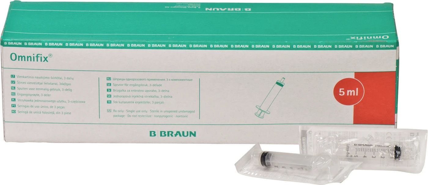 Omnifix® Luer Lock Packung 100 Stück 5 ml Omnifix® Luer Lock Packung 100 Stück 5 ml