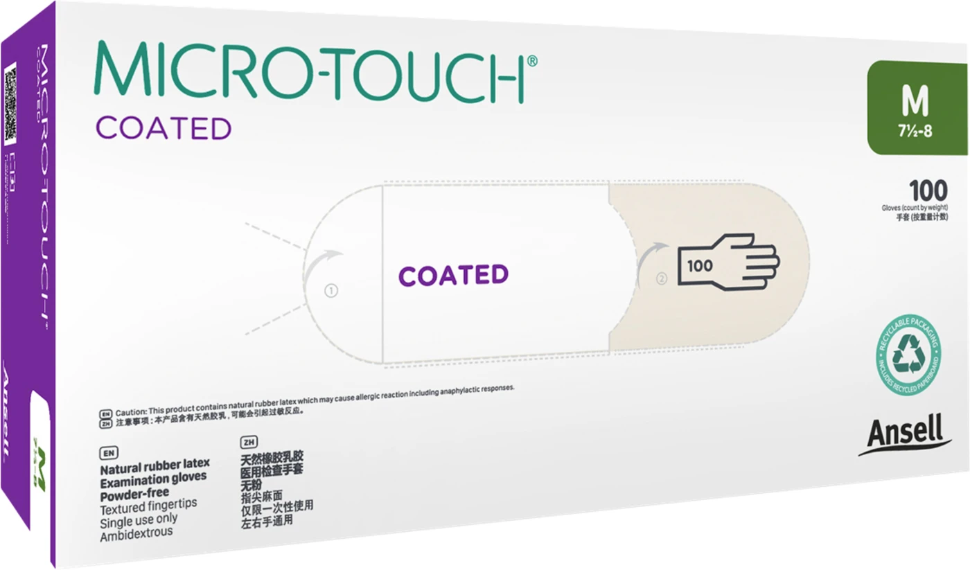 MICRO-TOUCH® Coated Packung 100 Stück puderfrei, weiß, S