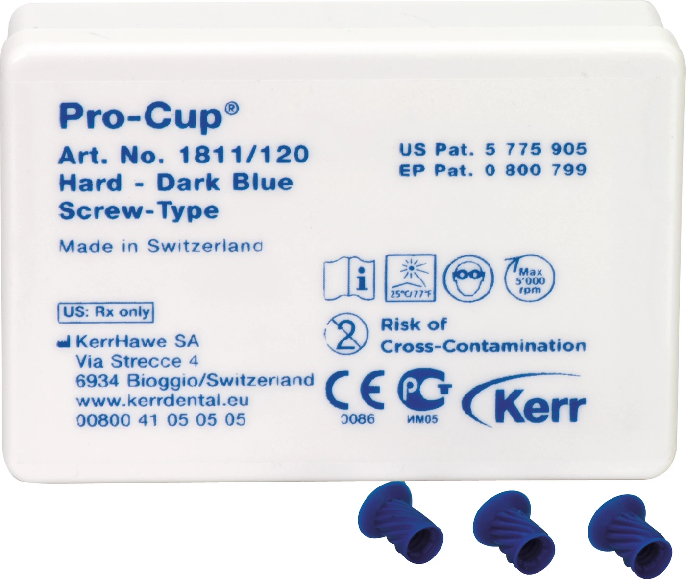 Pro-Cup™ Packung 120 Stück dunkelblau hart, Screw-Type Pro-Cup™ Packung 120 Stück dunkelblau hart, Screw-Type