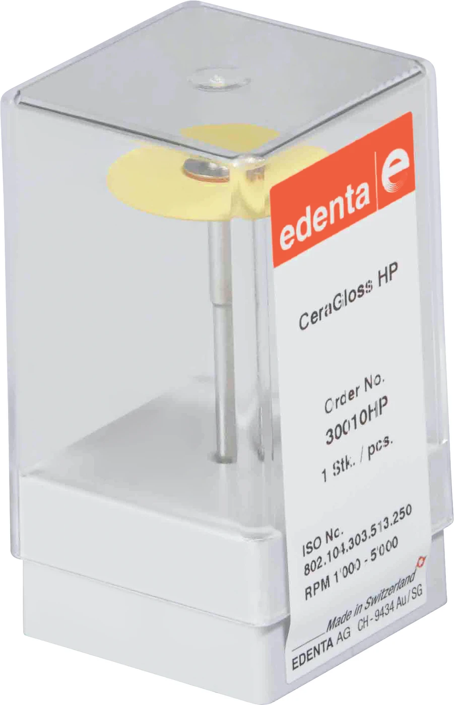 CeraGloss Stück gelb superfein, HP, Figur 303, 2 mm, ISO 250