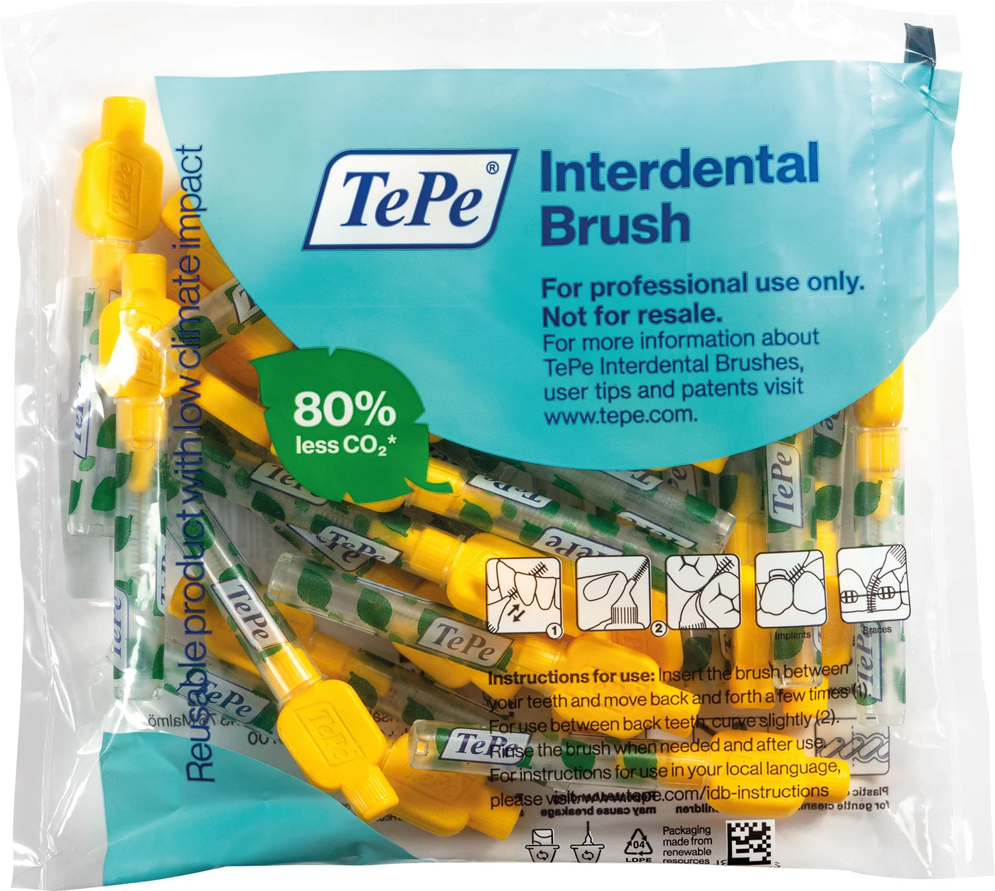 TePe® Interdentalbürsten Original Packung 25 Stück gelb, Ø 0,7 mm