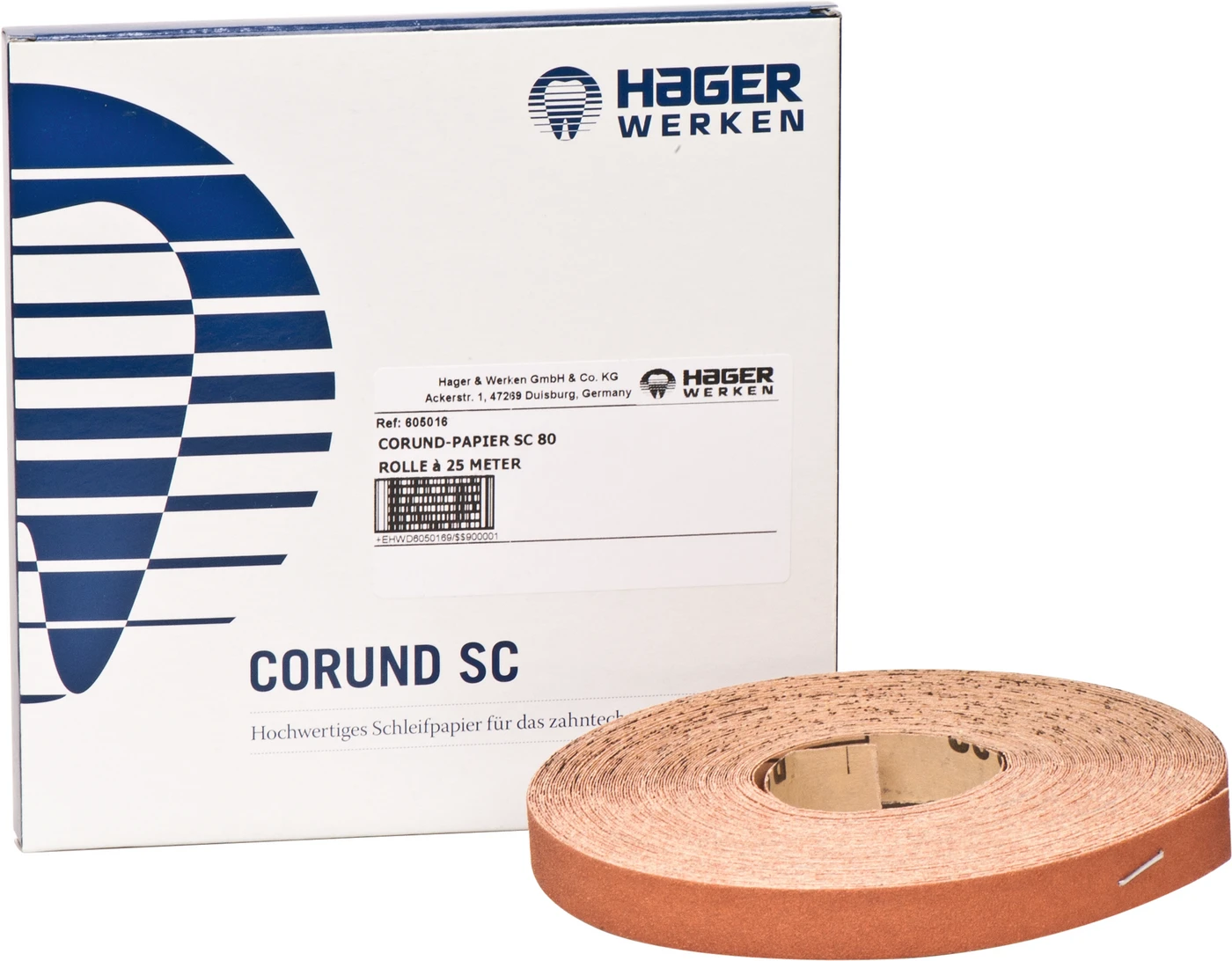 CORUND SC Rolle 25 m Papier Körnung 80