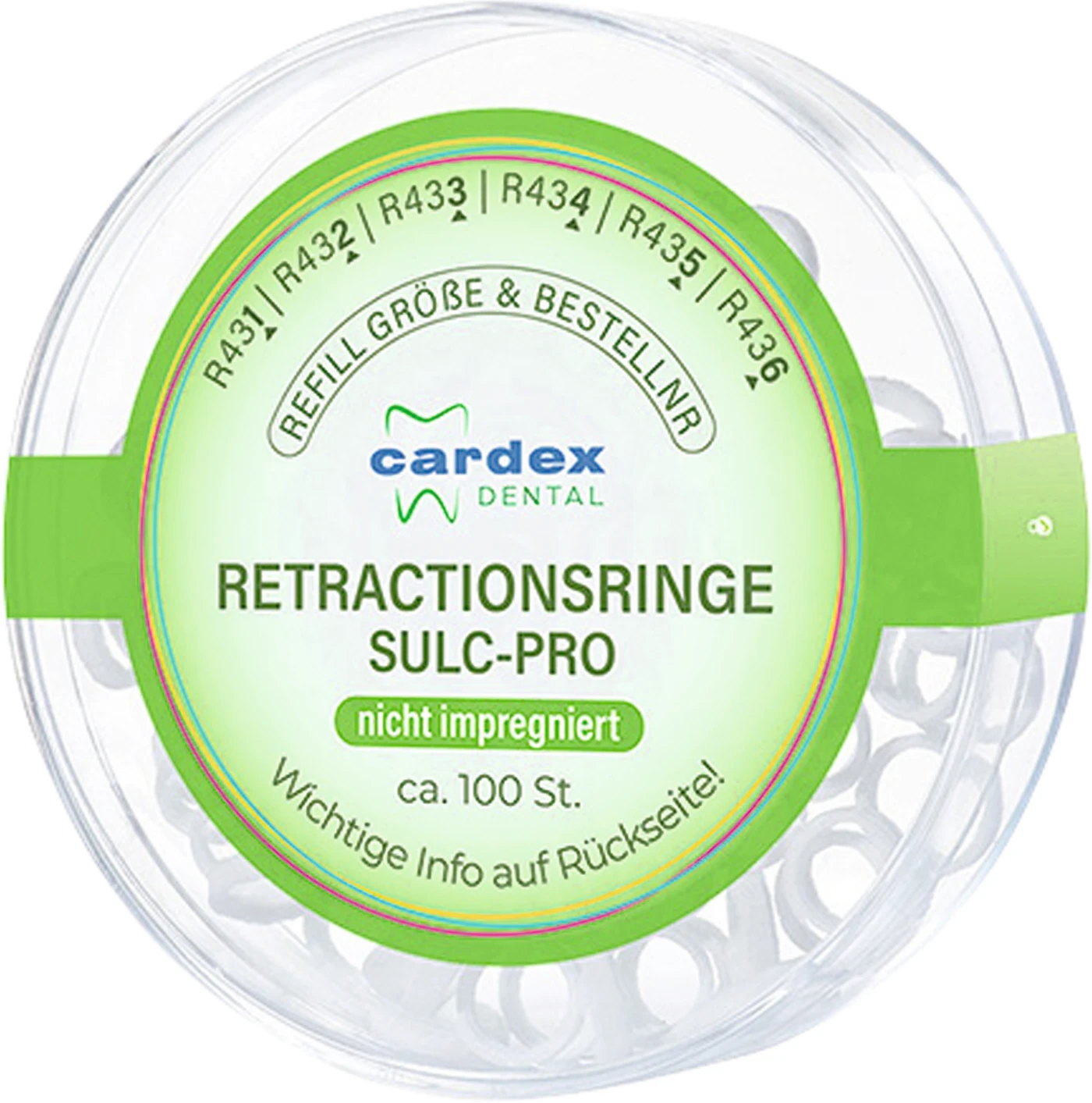 RETRAKTIONSRINGE SULC-PRO Packung ca. 100 Ringe ungetränkt Gr. 2