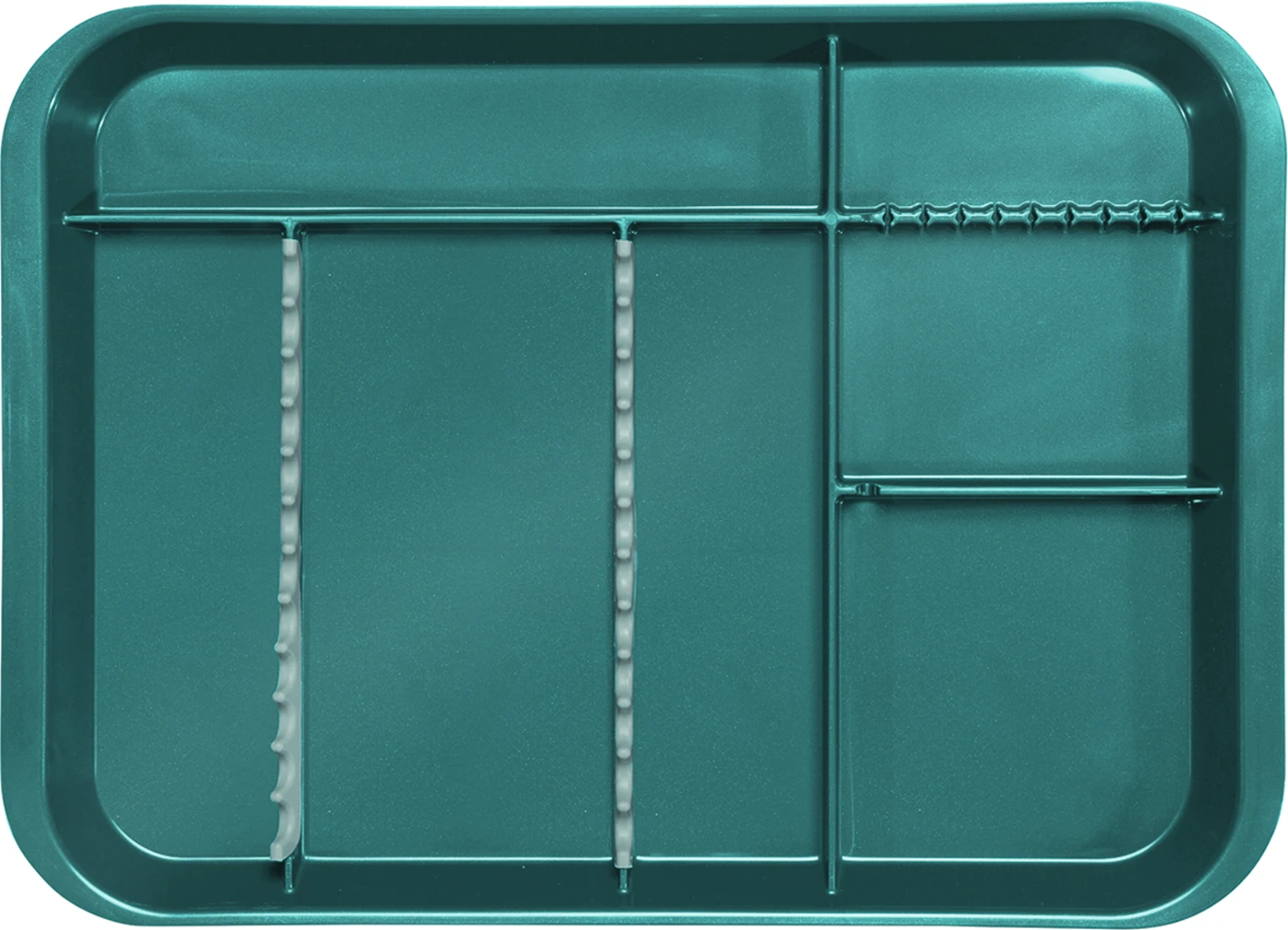 B-Lok Tray Stück Tray 34 x 24,5 x 2,2 cm, mit Einteilung türkis