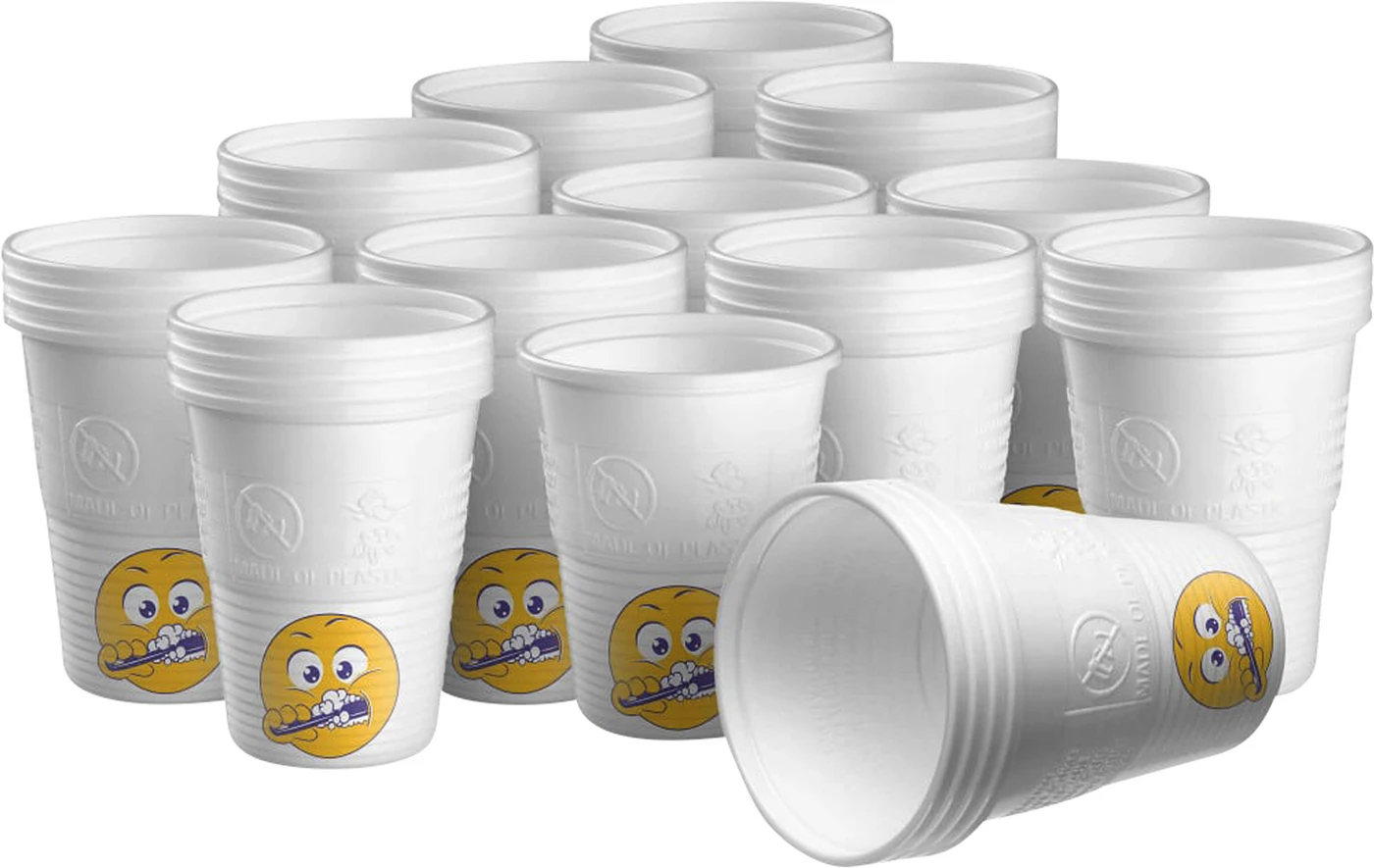 SMILY Mundspülbecher Karton 20 x 50 Stück smiley gelb SMILY Mundspülbecher Karton 20 x 50 Stück smiley gelb