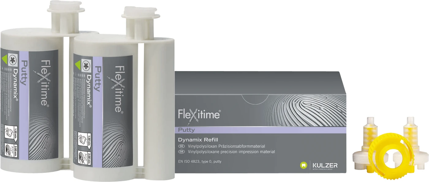 Flexitime® Dynamix Packung 2 x 380 ml Doppelkartusche Putty, Zubehör