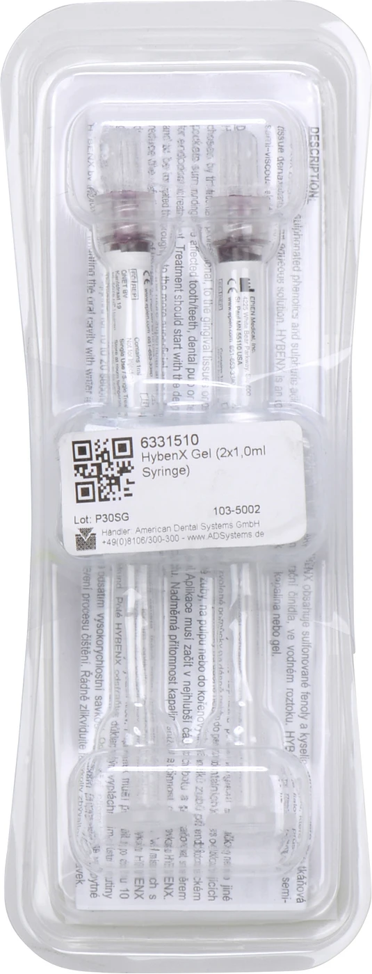 HybenX Packung 2 x 1 ml Spritze Gel