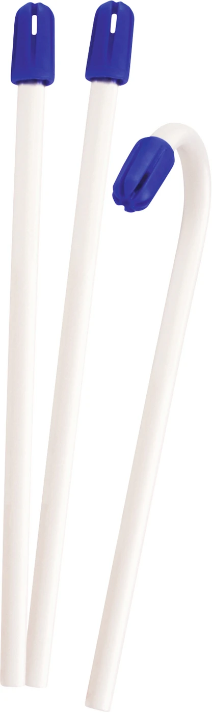 Total Comfort Speichelsauger Packung 100 Stück weiß/blau, abnehmbare Kappe
