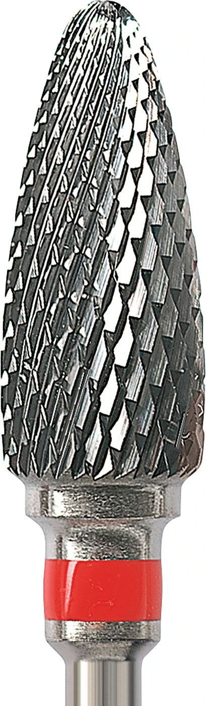 HM-Fräser Schliff 20 Stück Kreuzverzahnung, rot fein, HP, Figur 257, 12 mm, ISO 060