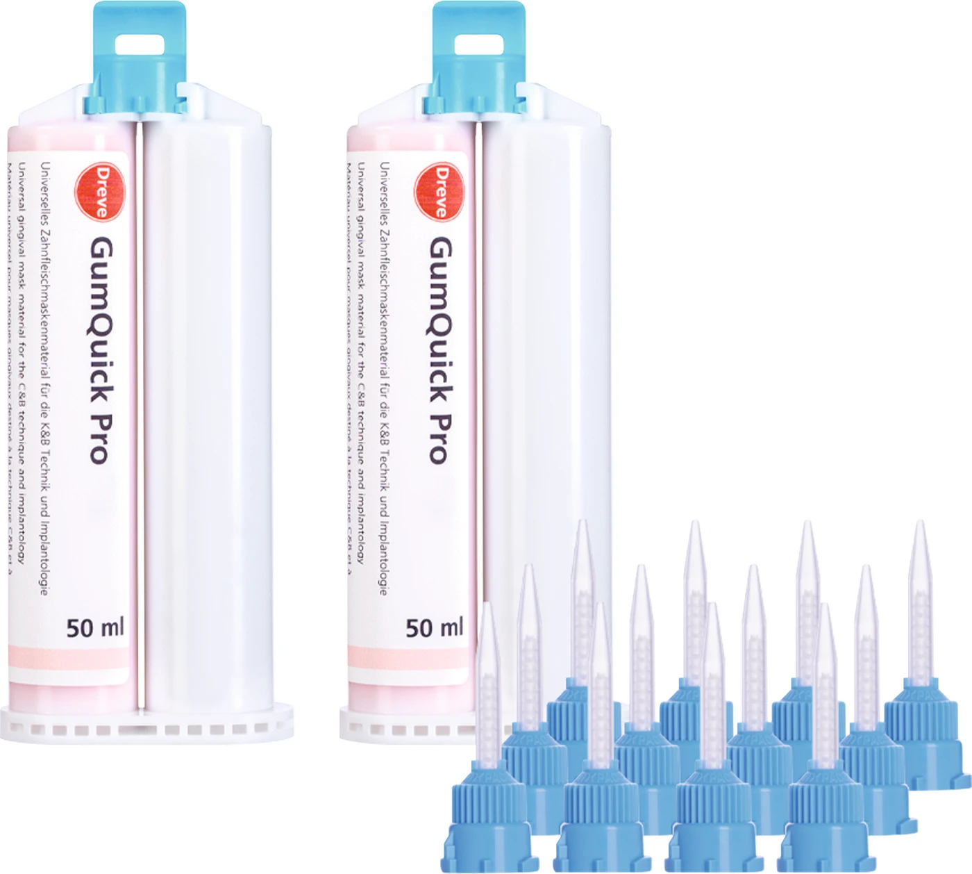 GumQuick Pro Packung 2 x 50 ml Doppelkartusche inklusive 12 Mischkanülen