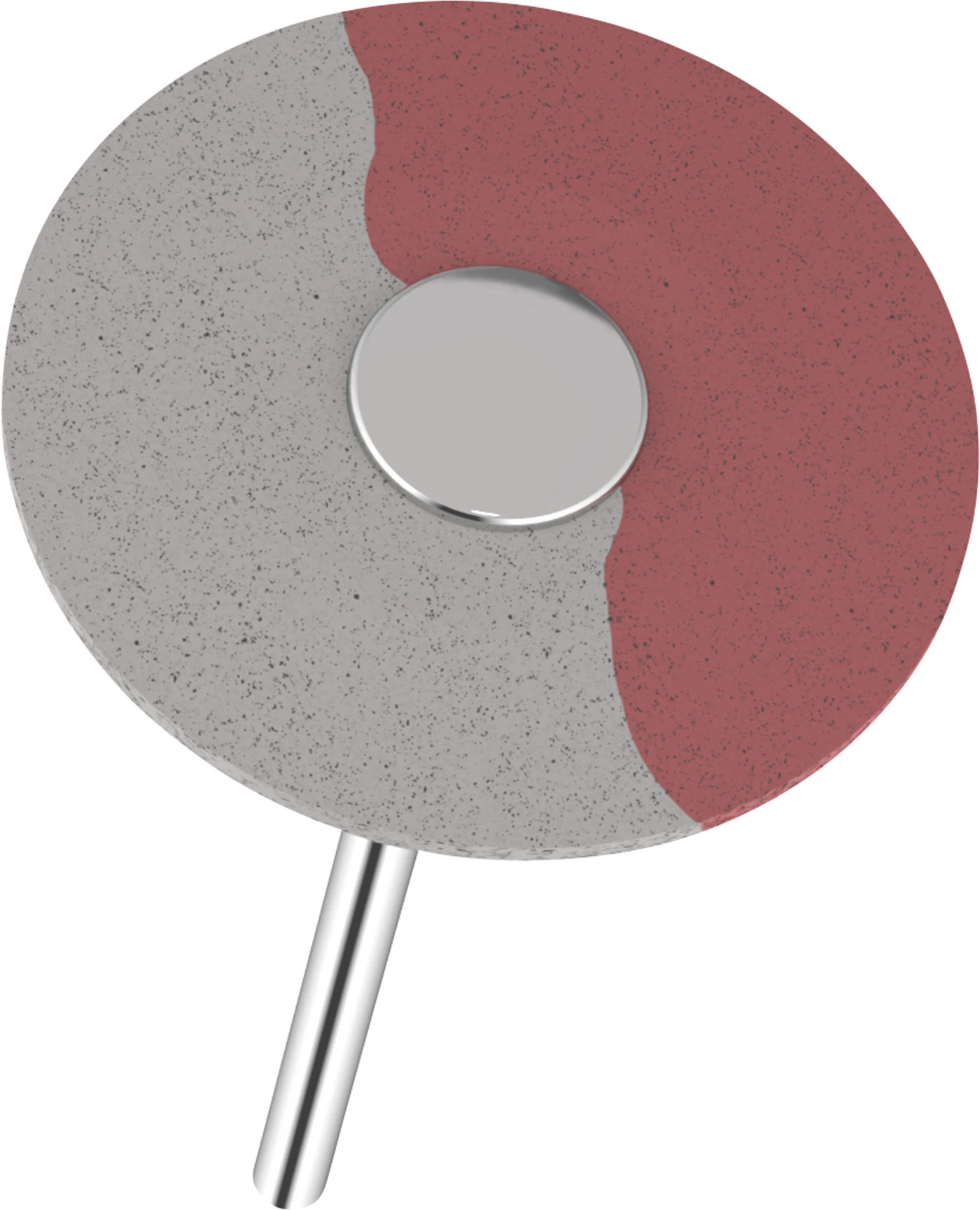 Omnipol für Zirkon/Keramik Stück Polierer rot/weiß medium, HP, Linse groß, Ø 26 x 2 mm