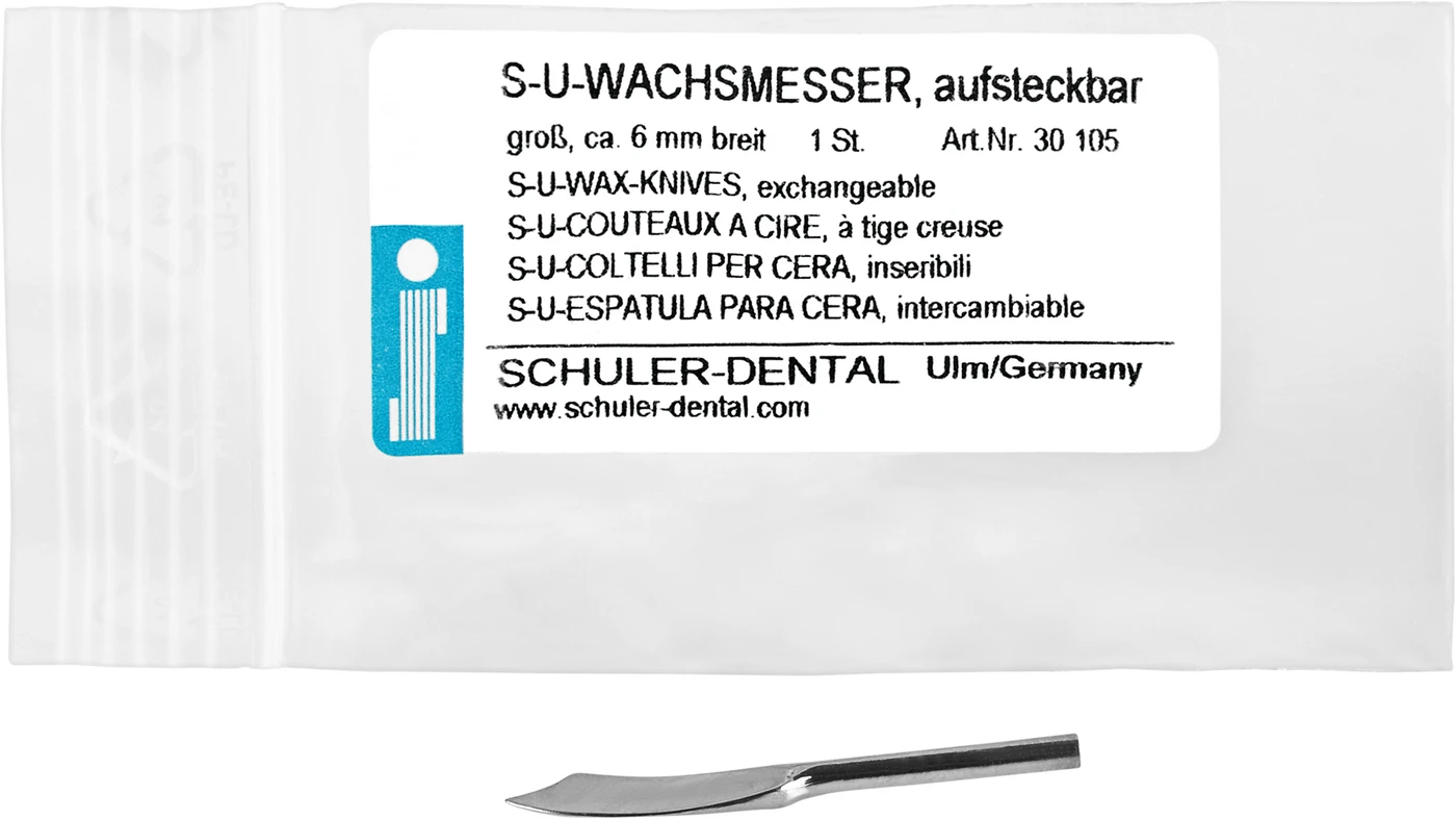 S-U-Wachsmesser Stück groß, ca. 6 mm breit