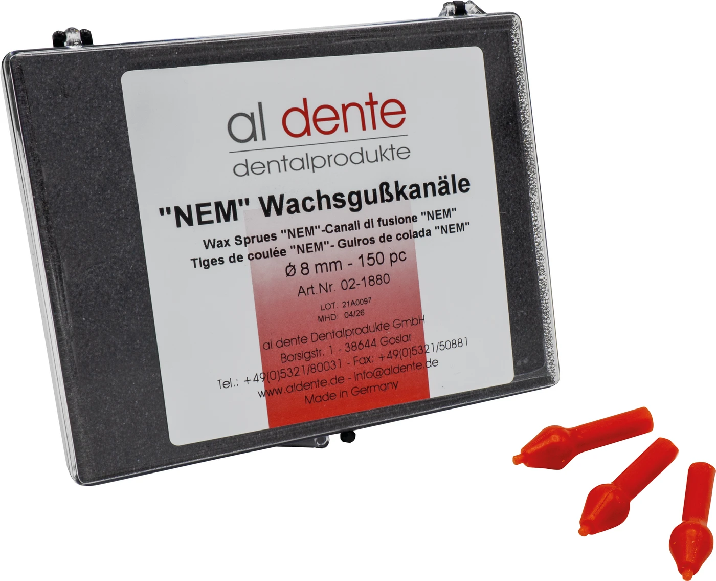 Guss-Sticks Packung 150 Sticks NEM, 8 mm