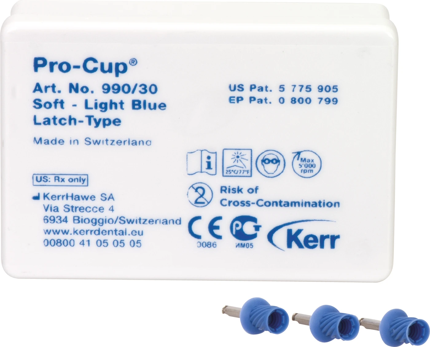 Pro-Cup™ Packung 30 Stück hellblau weich, Latch-Type