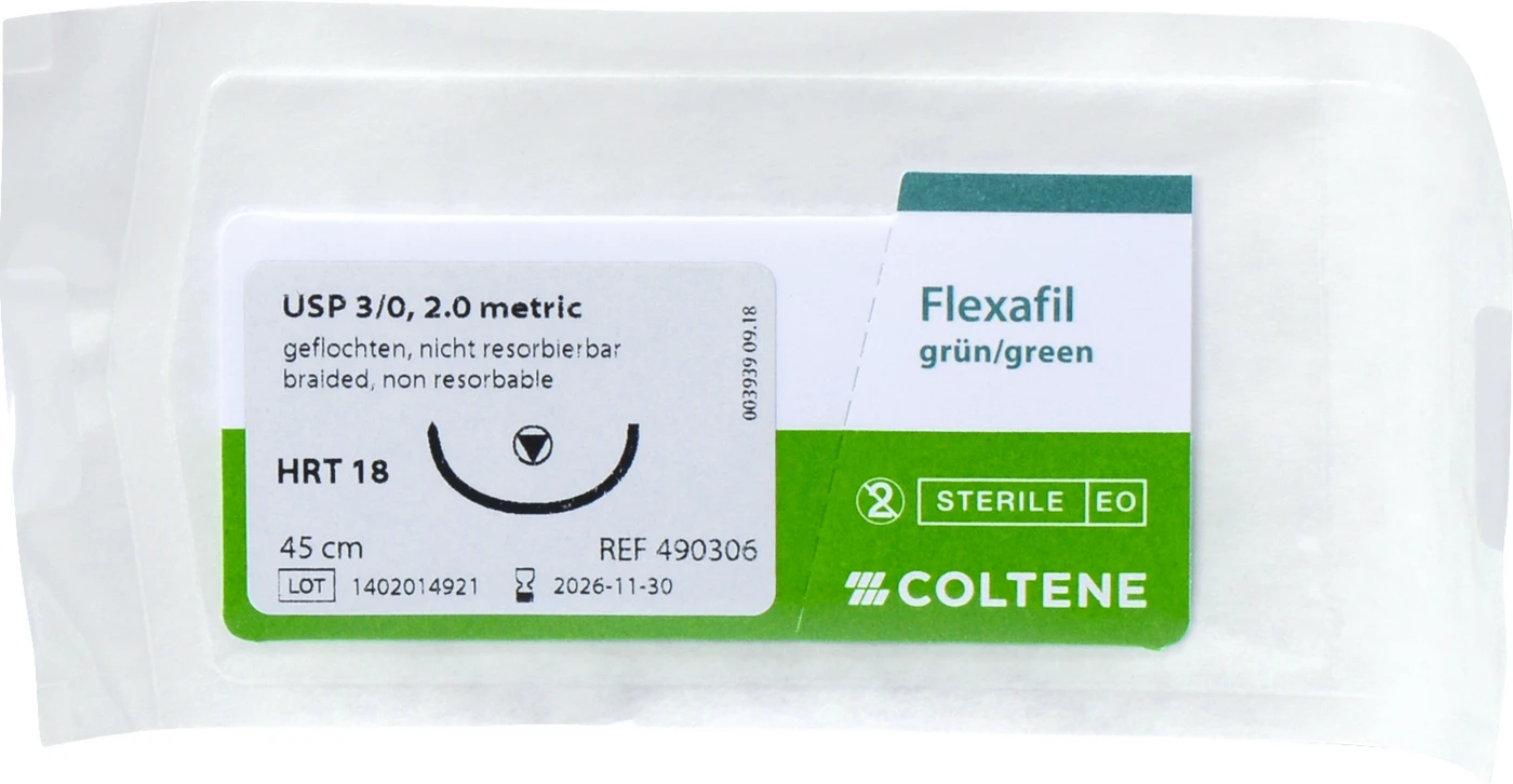 roeko Sintraumal Packung 12 Stück grün, 45 cm, HRT 18, 1/2 Kreis, trokar, 18 mm, USP 3/0