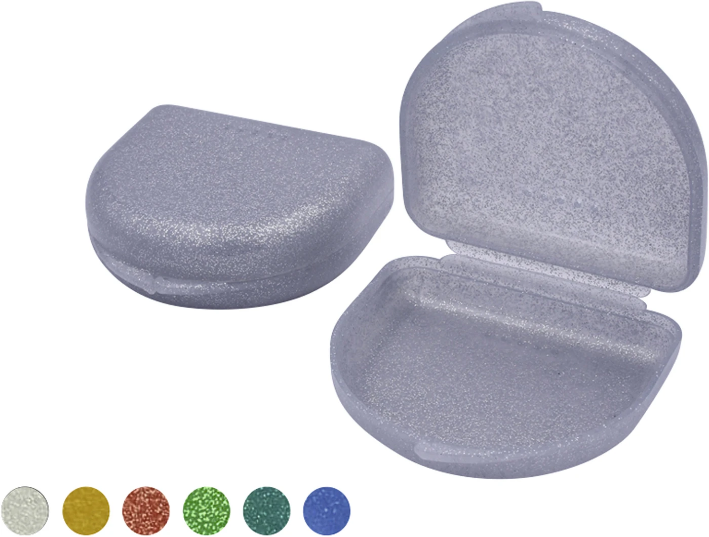 Dento Box® I + II Packung 12 Stück glitzer sortiert, Größe I, 2,5 cm