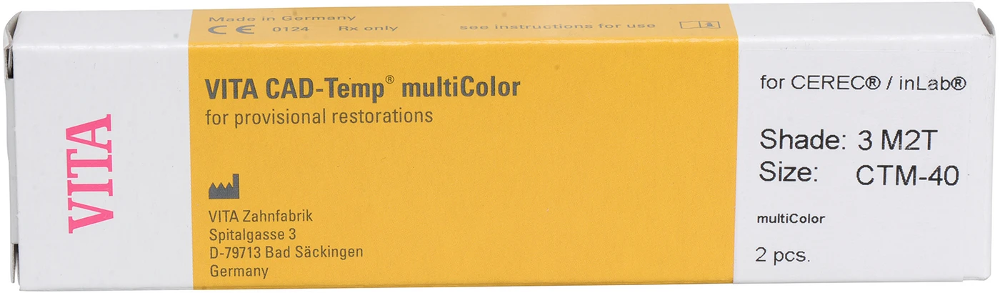 VITA CAD-Temp® Packung 2 Stück multiColor 3M2T, CTM-40