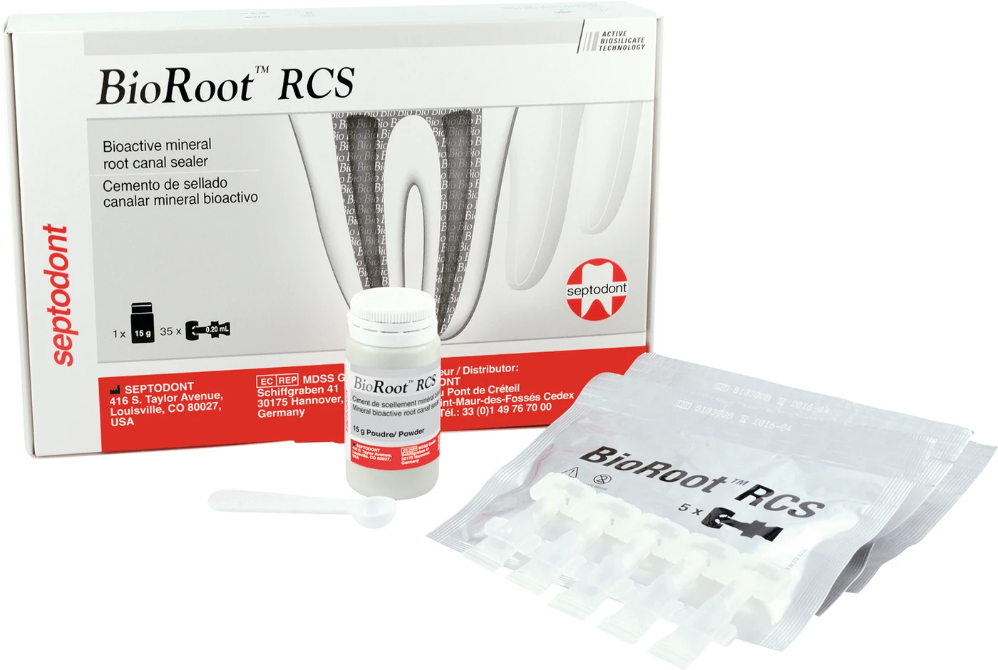 BioRoot™ RCS Packung 15 g Pulver, 35 Einzeldosen (Flüssigkeit)