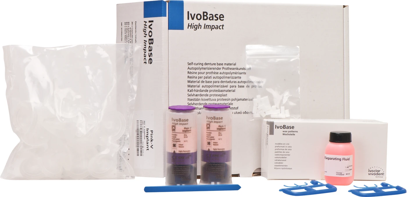 IvoBase® High Impact Kapsel Set pink-V implant