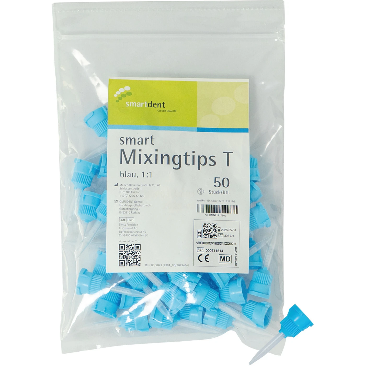 smart Mixingtips T Beutel 50 Stück blau 1:1