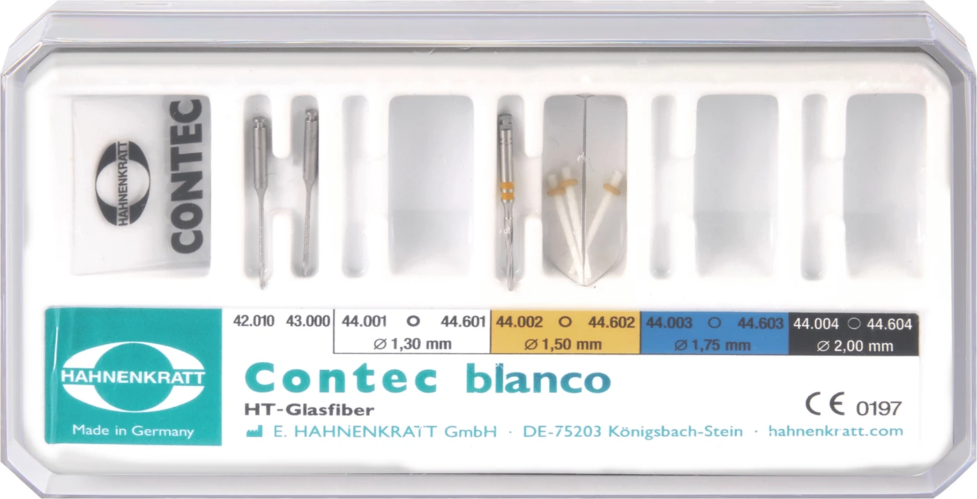 Contec Test Set 2 Kanalerweiterer, 1 Kalibrierbohrer, 3 Wurzelstifte, 1 Messschablone, Box leer