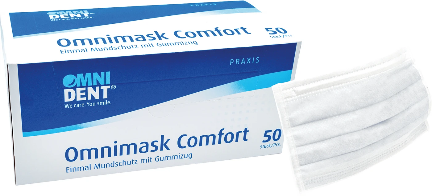 Omnimask Comfort Packung 50 Stück weiß mit Gummizug