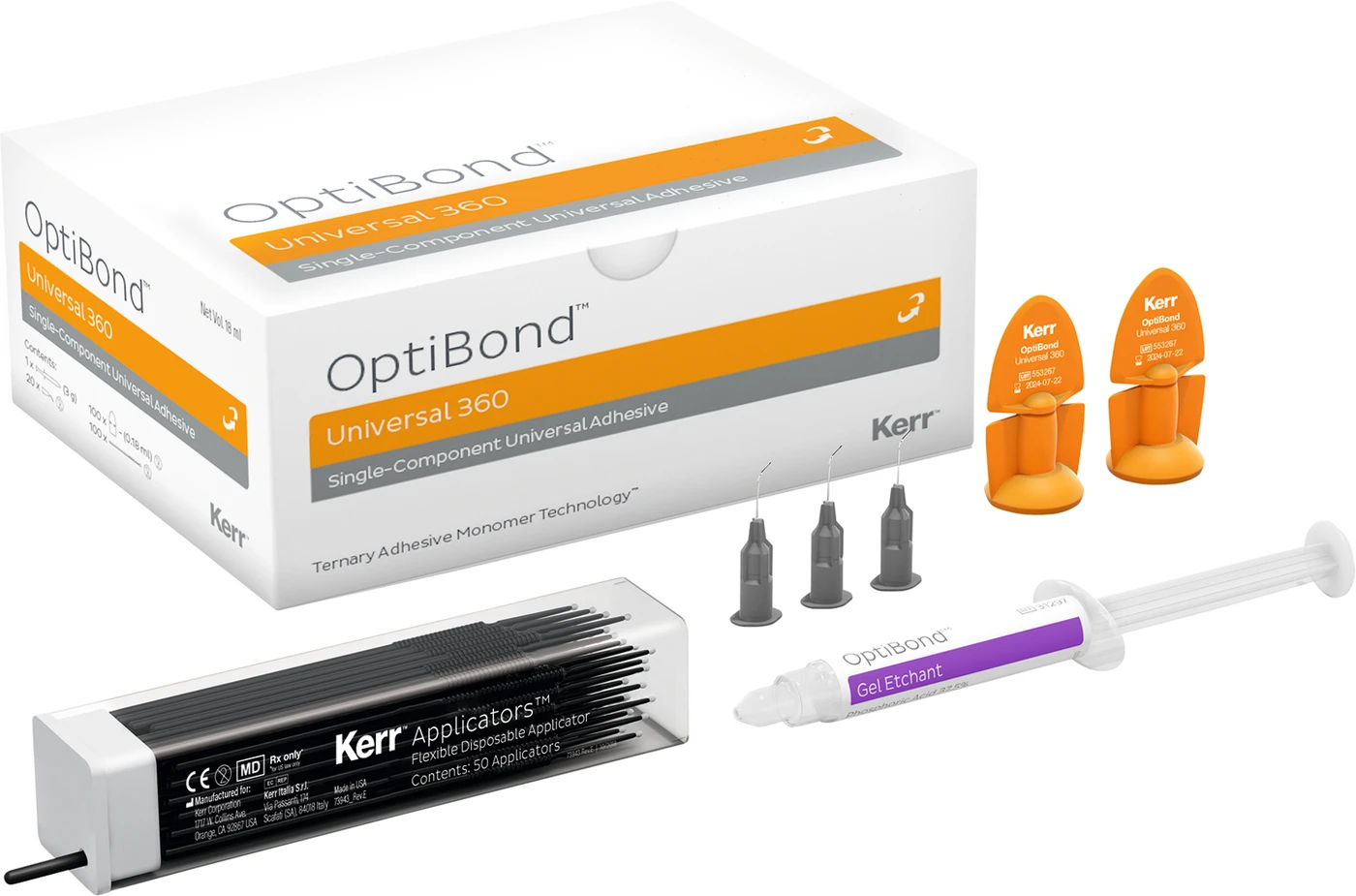 OptiBond™ Universal 360 Kit 100 x 0,18 ml Unidose, 3 g Spritze Etchant Gel, 100 Applikatoren, 1 TG