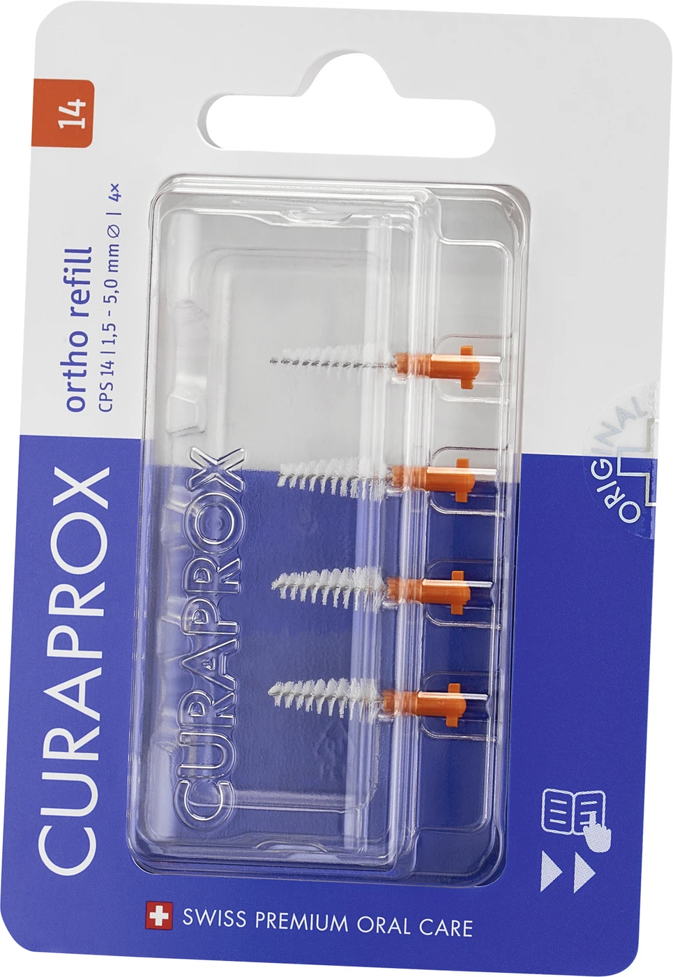 CURAPROX CPS ortho Nachfüllpackung 4 Stück CPS 14, orange, Ø 1,5-5 mm CURAPROX CPS ortho Nachfüllpackung 4 Stück CPS 14, orange, Ø 1,5-5 mm