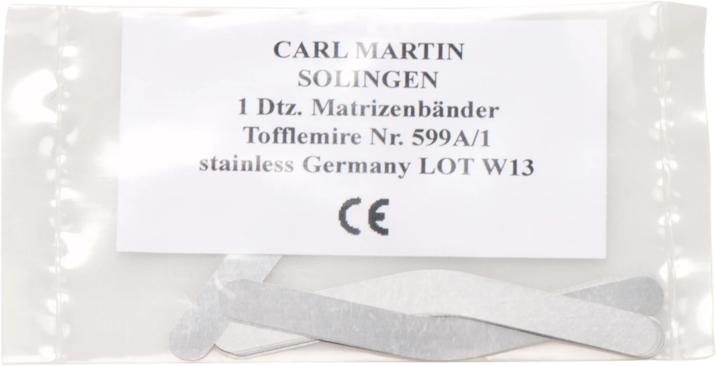 Matrizenbänder Tofflemire Packung 12 Stück 599A/1