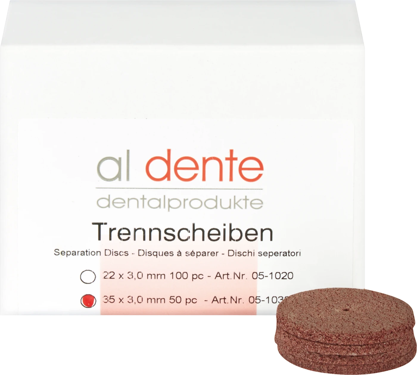 Schleifscheiben Packung 50 Stück Ø 35 x 3 mm