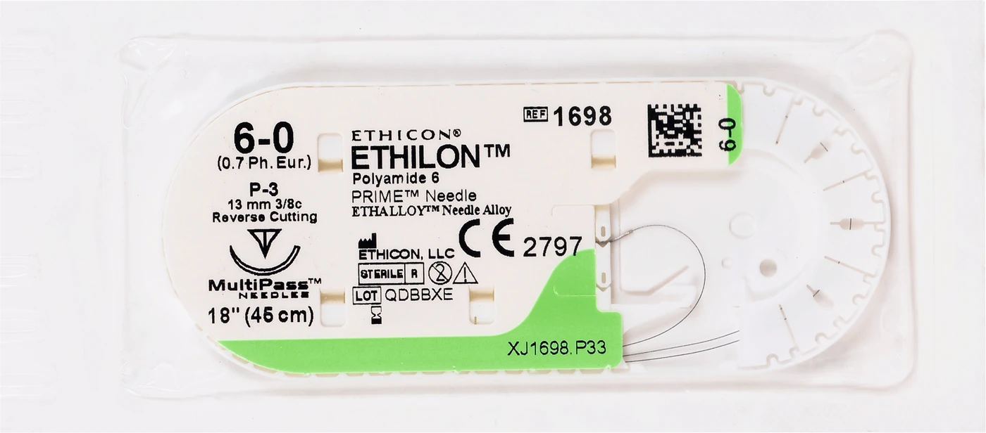 ETHILON Packung 36 Stück schwarz, 45 cm, C2, USP 5-0 ETHILON Packung 36 Stück schwarz, 45 cm, C2, USP 5-0
