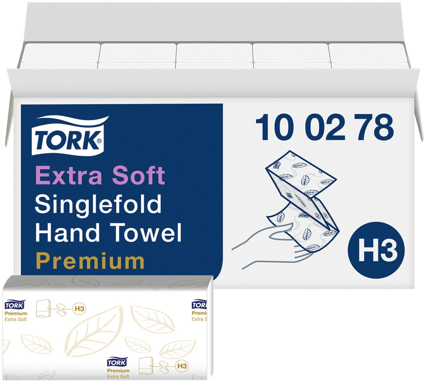 TORK® extra weiche Zickzack Handtücher (V-Falz) H3 System Karton 15 x 200 Stück 2-lagig, extra weich, 23 x 23 cm, hochweiß