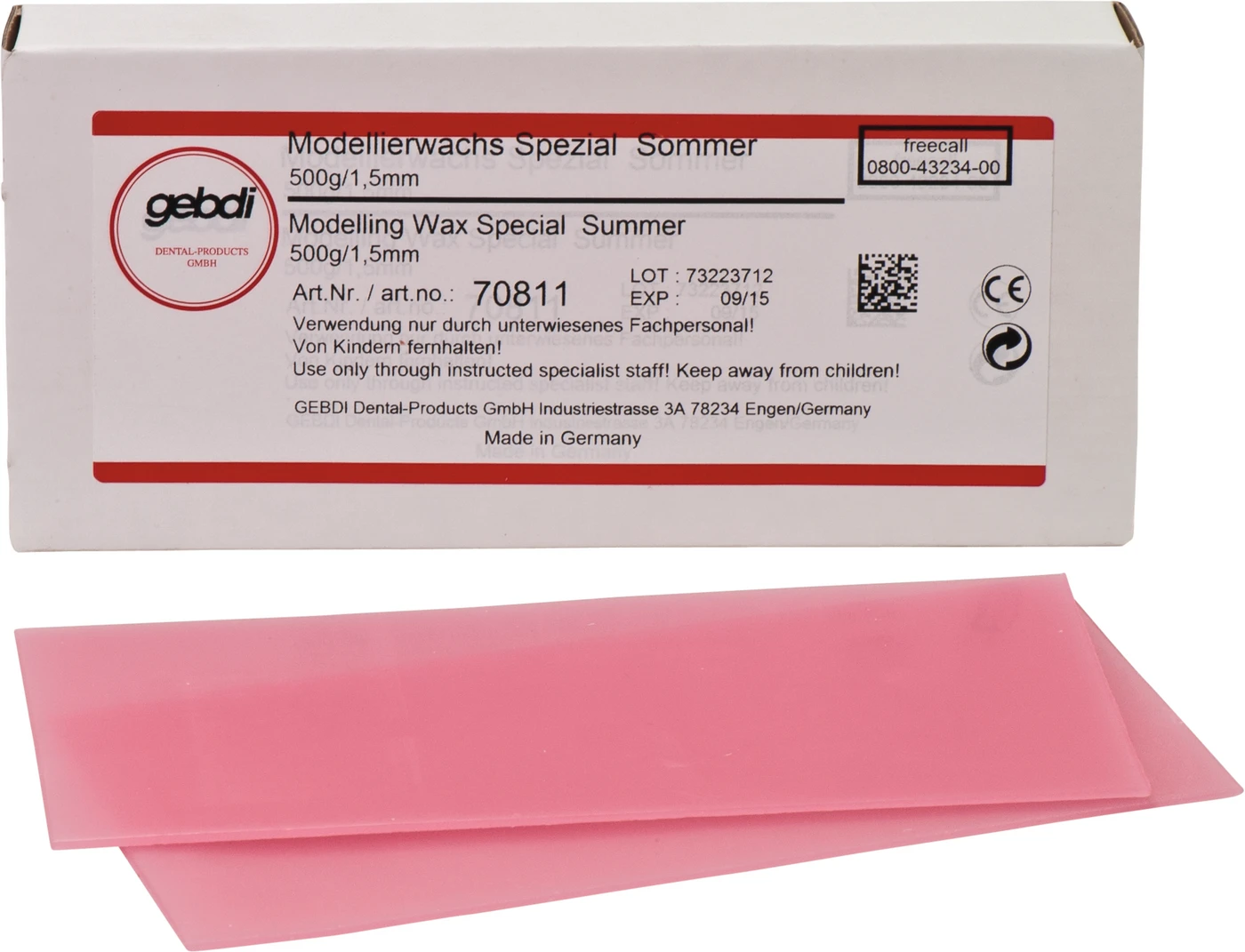 Modellierwachs Spezial Packung 500 g Sommer, Stärke 1,5 mm