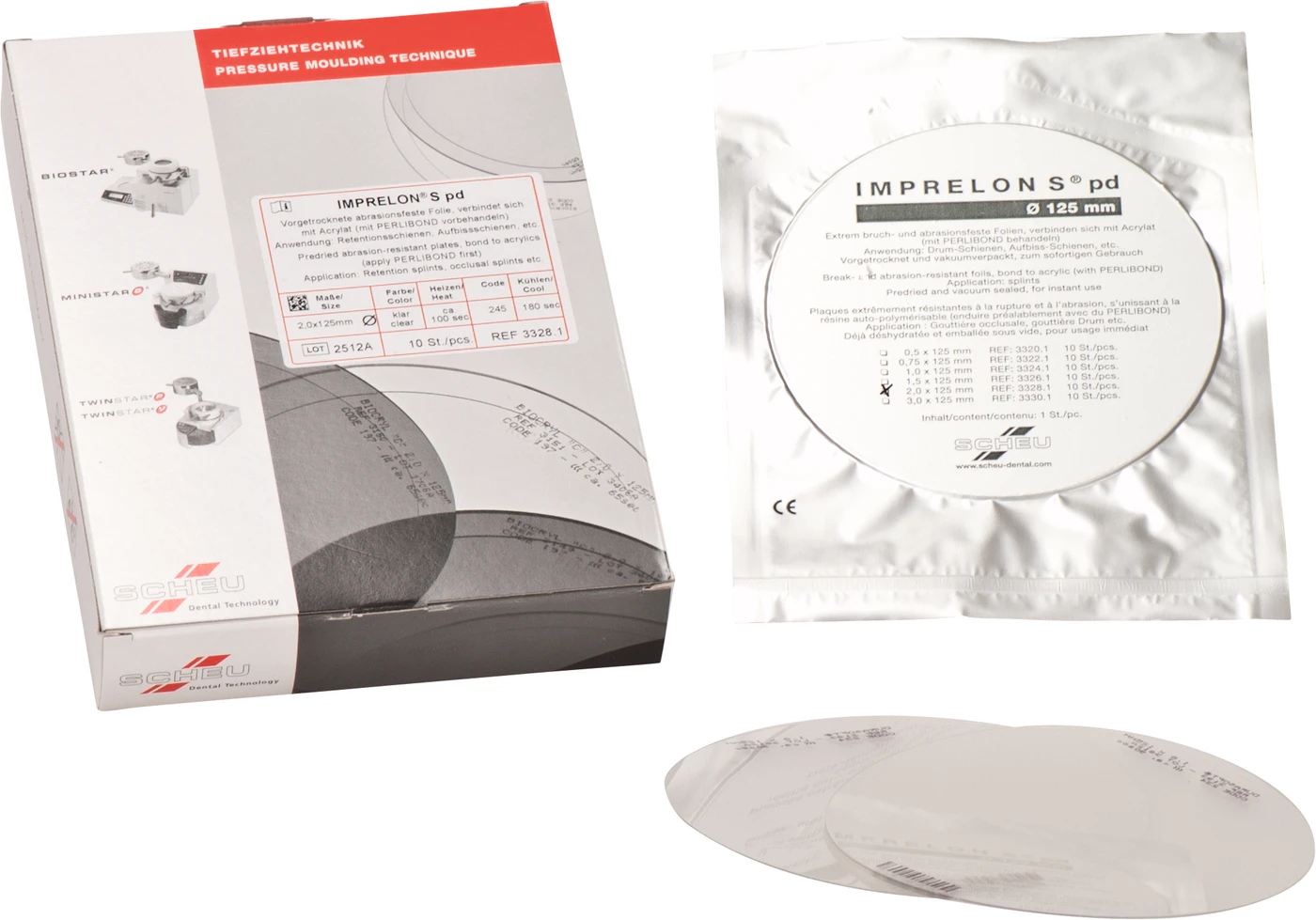 IMPRELON® S pd Packung 10 Stück Ø 125 mm, Stärke 2 mm