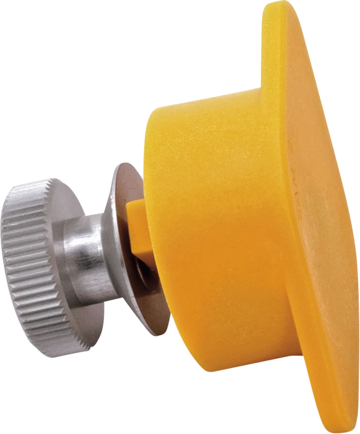 Inzisaltisch Stück plan, gelb, 16 mm, mit Rändelschraube