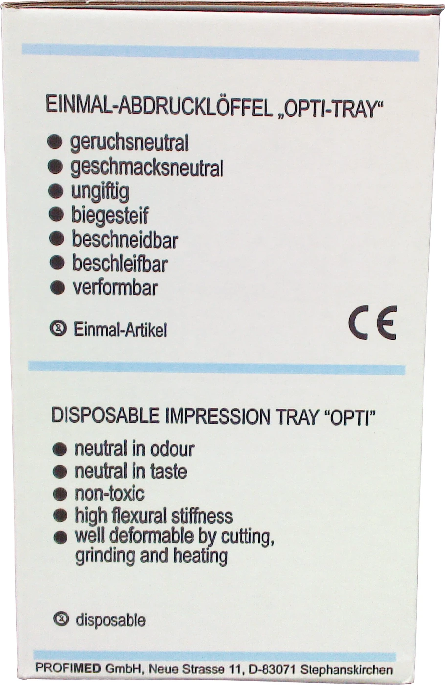 OPTI-TRAY Packung 20 Stück UK, Gr. 3