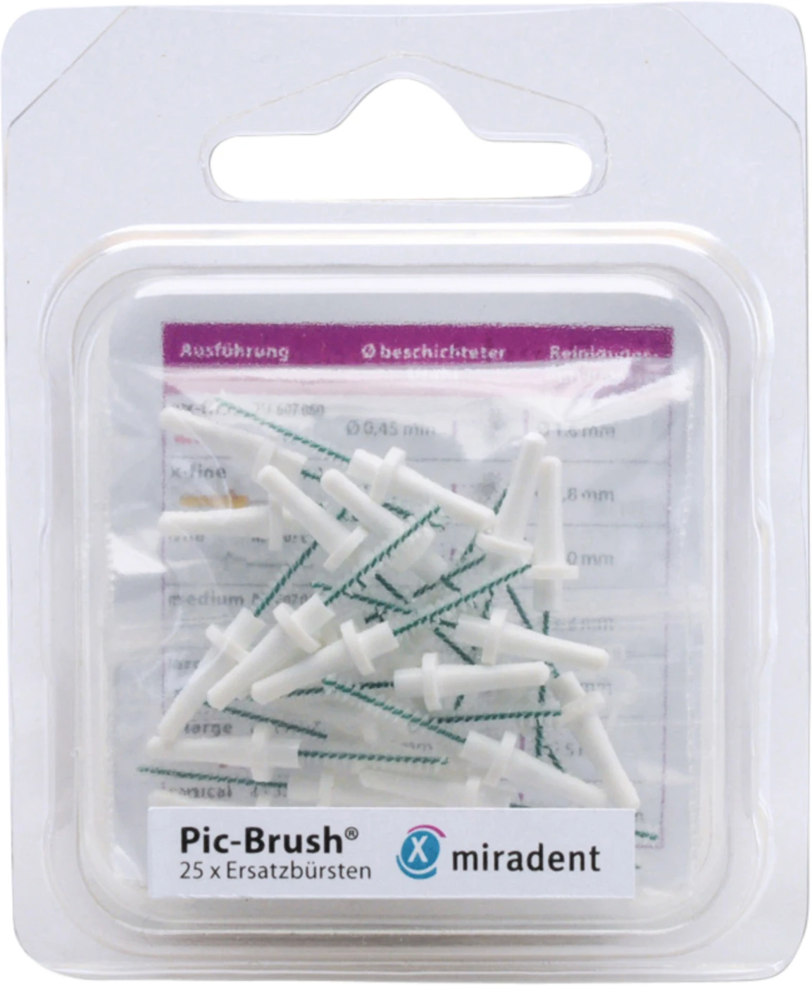 Pic-Brush® Ersatzbürsten Packung 25 Stück, weiß, Ø 2 mm