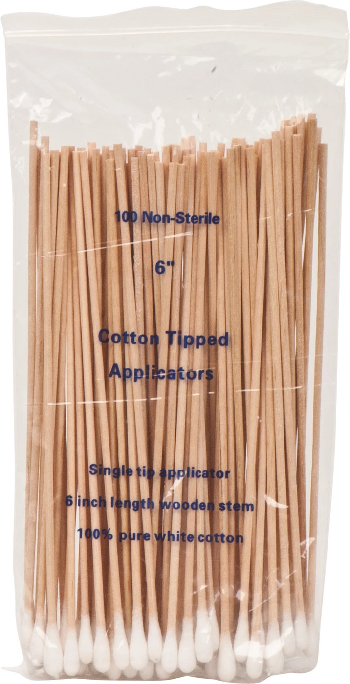 Wattestäbchen Beutel 100 Stück 15 cm, kleiner Kopf (9-10 mm)