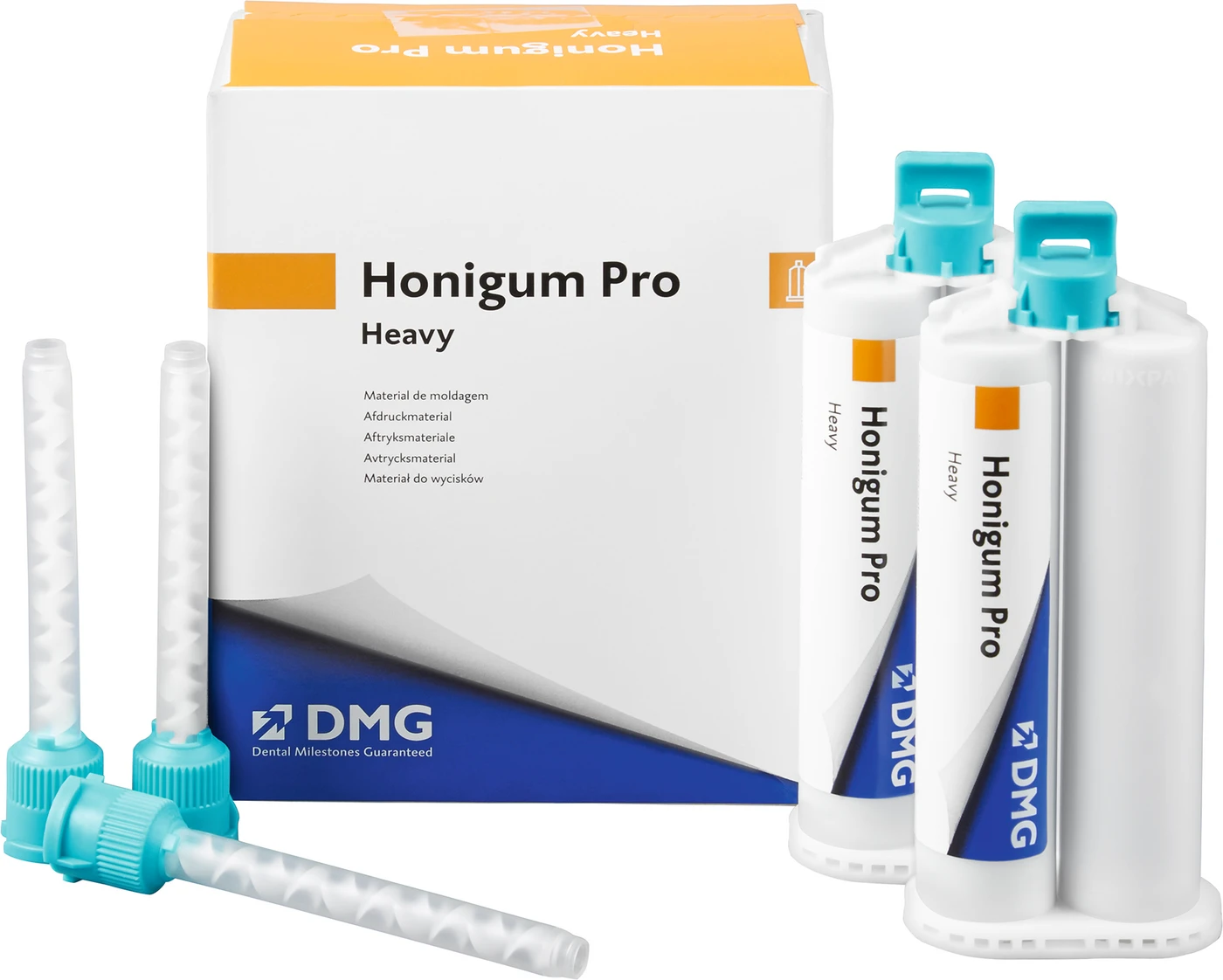 Honigum Pro Heavy Packung 2 x 50 ml Doppelkartusche, 4 Automix-Tips Honigum Pro Heavy Packung 2 x 50 ml Doppelkartusche, 4 Automix-Tips