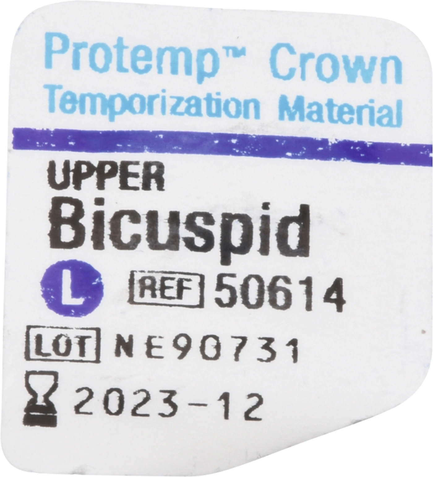 Protemp™ Crown Packung 5 Stück oberer Prämolar L, 1 Stückmesslehre Protemp™ Crown Packung 5 Stück oberer Prämolar L, 1 Stückmesslehre