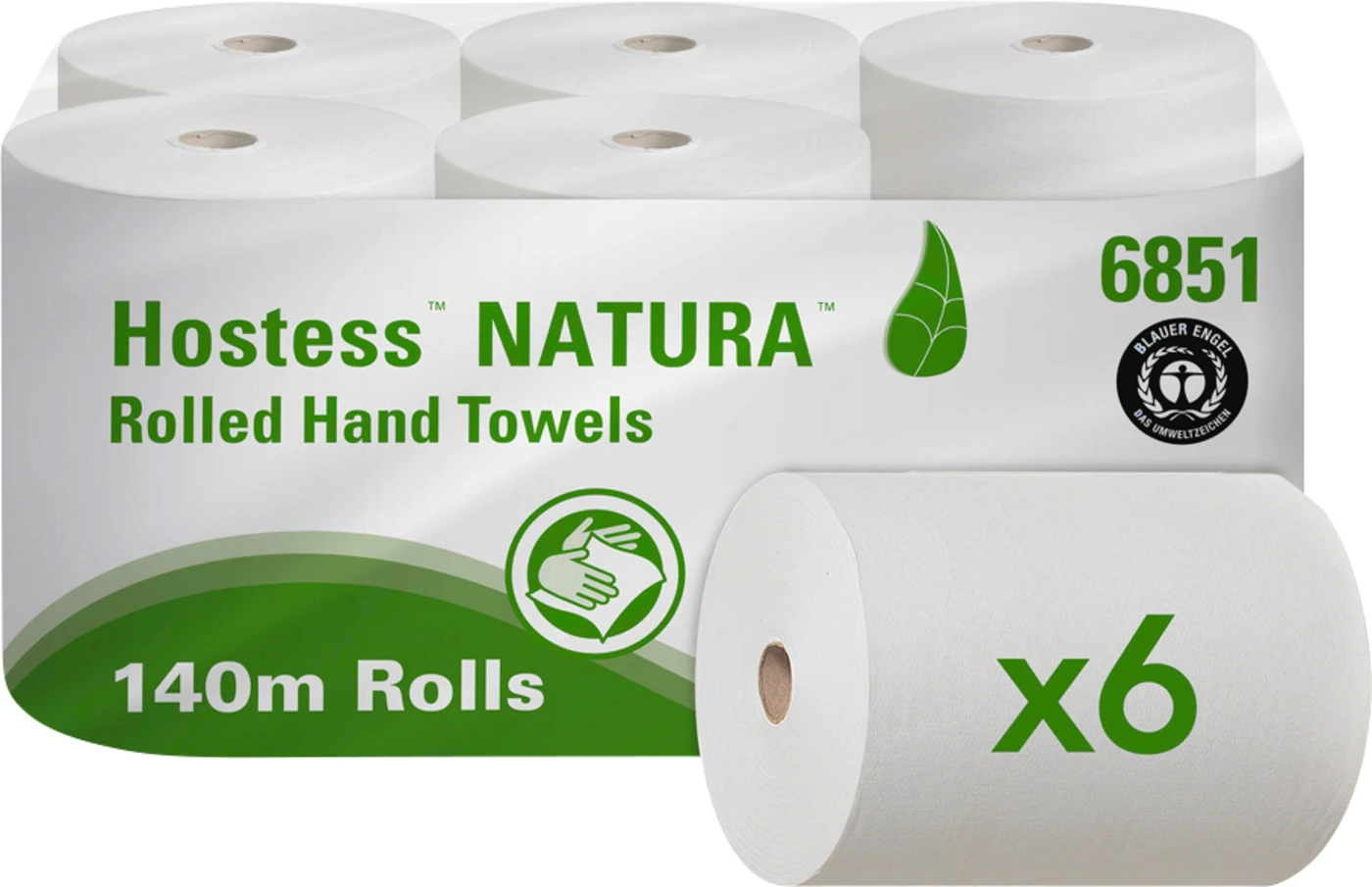 HOSTESS NATURA Rollenhandtücher Packung 6 Stück