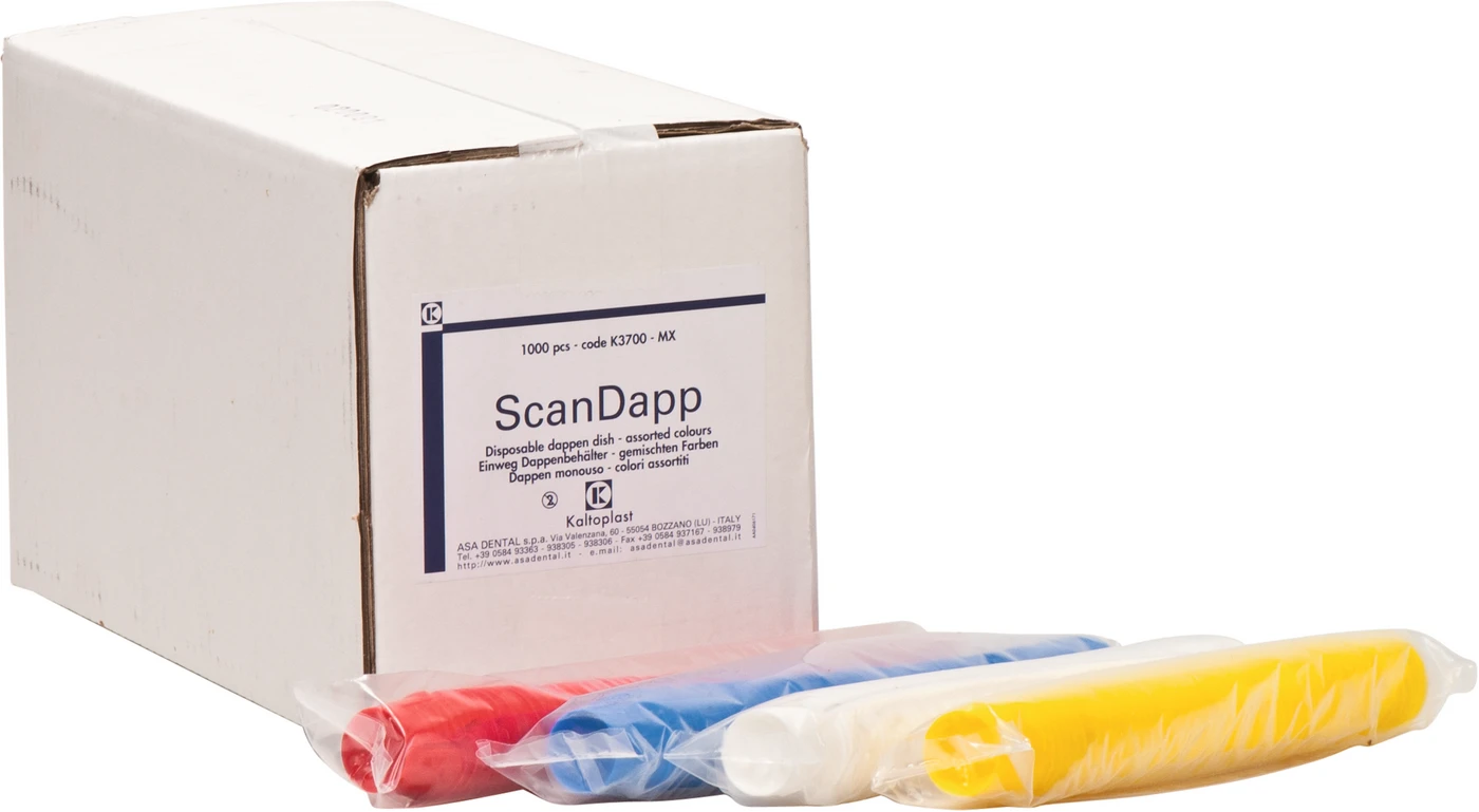 ScanDapp Karton 50 x 20 Stück (weiß, gelb, blau, rot)