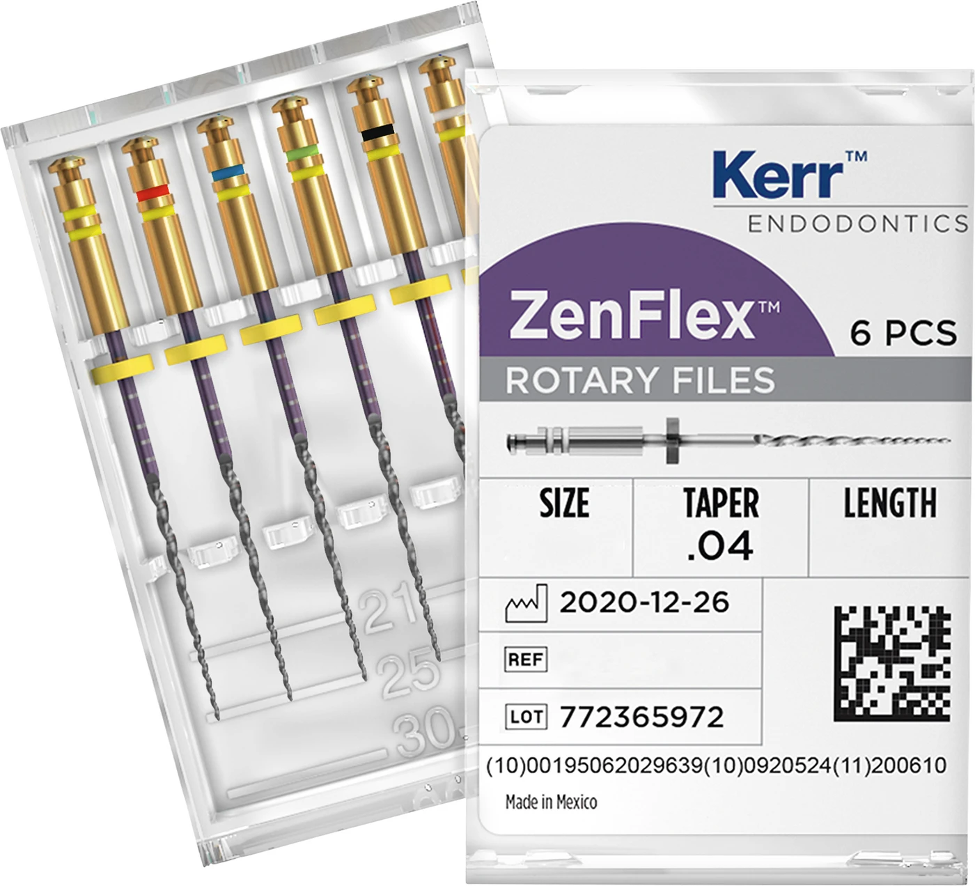 ZenFlex™ Packung 6 Stück 25 mm, Taper.04 ISO 035