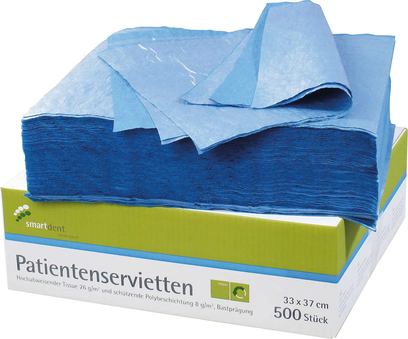 smart Patientenservietten Packung 500 Stück blau