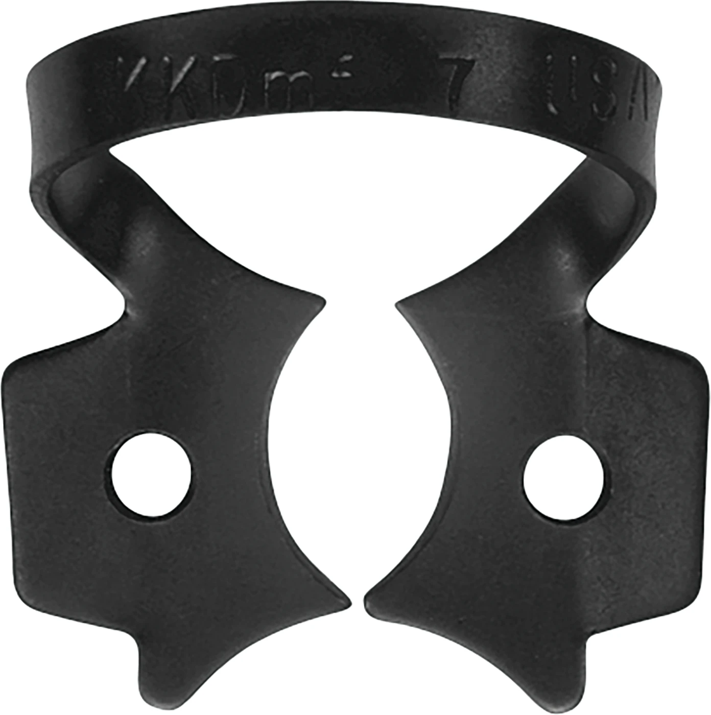 KKD® Kofferdam Klammern triColor Antireflect Stück schwarz matt, Nr. 7, für UK Molaren