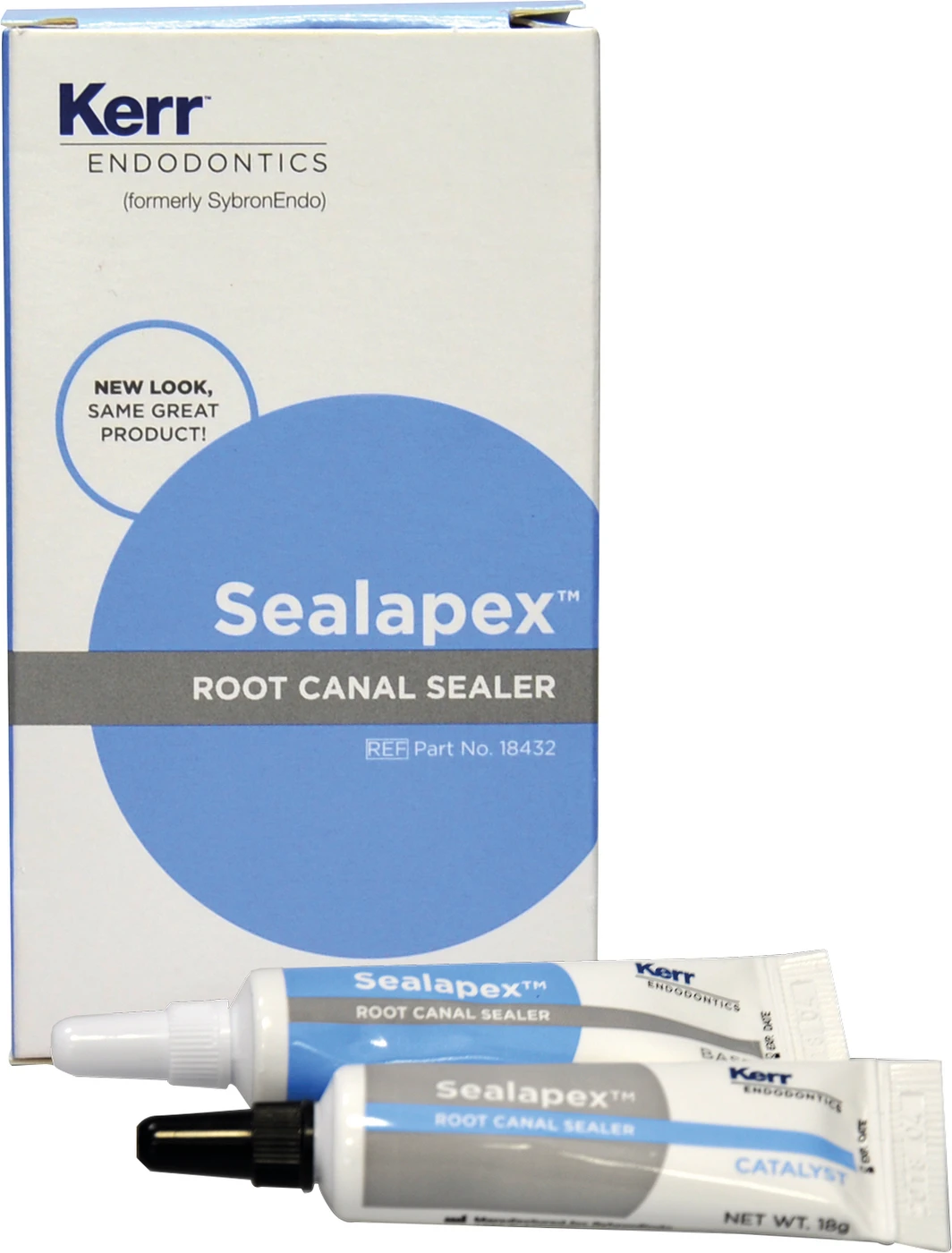 Sealapex Packung 12 g Base, 12 g Katalysator Sealapex, 1 Mischblock